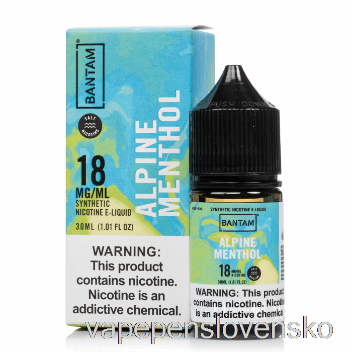 Alpské Mentolové Soli - Bantamové Vape - 30 Ml 18 Mg Vape Pero